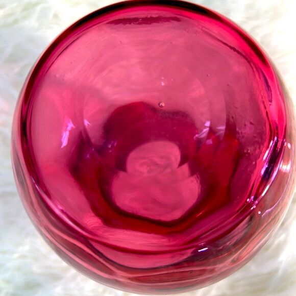 Fenton Cranberry Glass Vase - Picture 5 of 7